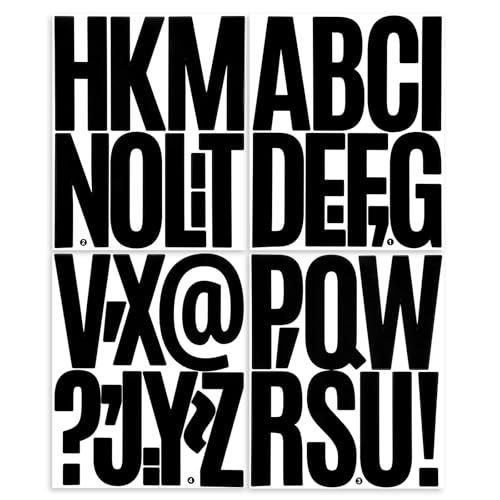 Prasacco 39 Stück Buchstaben Aufkleber, 12,6 cm Große Alphabet Aufkleber Wetterfeste Vinyl-Buchstabenaufkleber Selbstklebende Buchstaben Sticker für Briefkästen, Türschilder, Anschlagtafeln (Schwarz) Prasacco 39 Stück Buchstaben Aufkleber, 12,6 cm Große Alphabet Aufkleber Wetterfeste Vinyl-Buchstabenaufkleber Selbstklebende Buchstaben Sticker für Briefkästen, Türschilder, Anschlagtafeln (Schwarz) von Prasacco