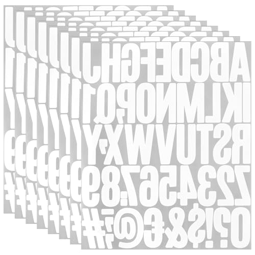 Prasacco 8 Blatt Buchstaben Zahlen Aufkleber, 5 cm Große Selbstklebende Alphabet-Aufkleber Wasserfester Alphabet Nummer Sticker aus Vinyl für DIY Scrapbooking, Basteln, Grußkarten, Briefkästen (Weiß) Prasacco 8 Blatt Buchstaben Zahlen Aufkleber, 5 cm Große Selbstklebende Alphabet-Aufkleber Wasserfester Alphabet Nummer Sticker aus Vinyl für DIY Scrapbooking, Basteln, Grußkarten, Briefkästen (Weiß) von Prasacco