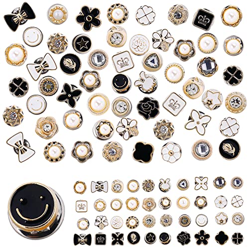 Prasacco 80 Stück Knöpfe Ohne Nähen, Brosche Pins Abnehmbar Instant Niedliche Emaille Anstecknadeln für Hemd Jean Mantel Kleid Kleidung Pullover DIY Dekoration (Stil 1) Prasacco 80 Stück Knöpfe Ohne Nähen, Brosche Pins Abnehmbar Instant Niedliche Emaille Anstecknadeln für Hemd Jean Mantel Kleid Kleidung Pullover DIY Dekoration (Stil 1) von Prasacco