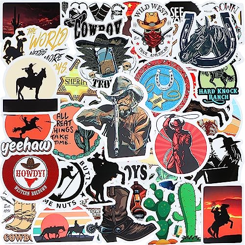 Prasacco Western-Aufkleber, Cowboy-Aufkleber, Cowgirl-Aufkleber, Country-Western-Aufkleber für Wasserflasche, Gepäck, Helm, Skateboard, Gitarre, Laptop, Handy, Scrapbook, Journaling, 50 Stück Prasacco Western-Aufkleber, Cowboy-Aufkleber, Cowgirl-Aufkleber, Country-Western-Aufkleber für Wasserflasche, Gepäck, Helm, Skateboard, Gitarre, Laptop, Handy, Scrapbook, Journaling, 50 Stück von Prasacco