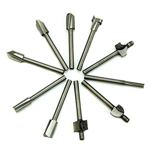 Mini-HSS-Fräser, 3 mm Schaft, 10 Stück, kompatibel mit den meisten Drehwerkzeug-Sets. Mini-HSS-Fräser, 3 mm Schaft, 10 Stück, kompatibel mit den meisten Drehwerkzeug-Sets. von Preamer