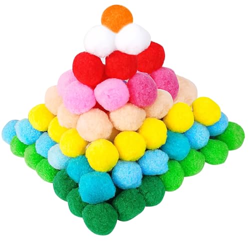 Prebarfun 100 Stück Pompons Zum Basteln, 4 cm/5 cm Groß Pompoms, Bunt Bommel Zum Basteln, Pommels, Poms Puzzle für Kinder und Erwachsene Lustige DIY Kreative Crafts Dekorationen Prebarfun 100 Stück Pompons Zum Basteln, 4 cm/5 cm Groß Pompoms, Bunt Bommel Zum Basteln, Pommels, Poms Puzzle für Kinder und Erwachsene Lustige DIY Kreative Crafts Dekorationen von Prebarfun