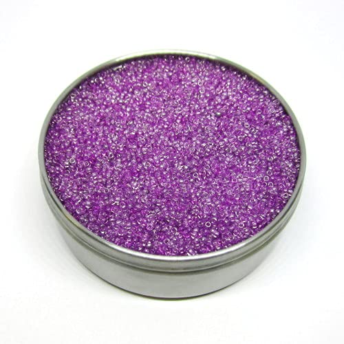 20g Rocailles 10/0 PRECISA ORNELA violett (PRECIOSA seed beads - mix of violet and silver metal coatings, 10/0 approx. 2.3 mm) von Preciosa