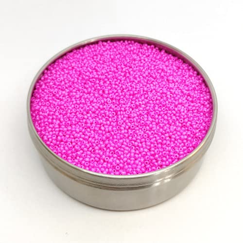 20g Rocailles 11/0 PRECISA ORNELA rosa (PRECIOSA seed beads - shocking pink, 11/0 approx. 2,1 mm) von Preciosa