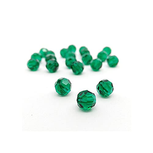 24 stk PRECIOSA - MC-Perle rund, Smaragd 6 mm (PRECIOSA - MC Bead Round, Emerald) von Preciosa
