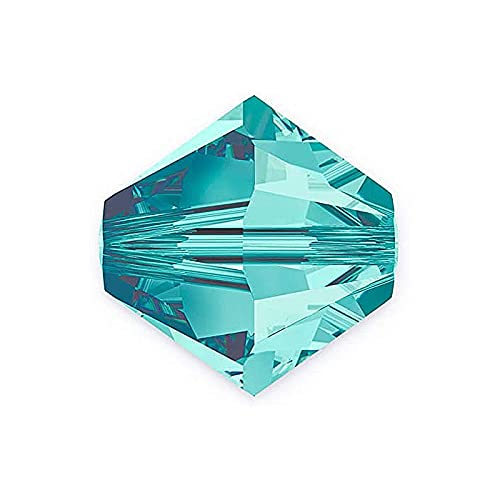 720 stk PRECIOSA - MC Glasperlen Rondelle Doppelkegel, Blauer Zirkon (blue zircon) von PRECIOSA