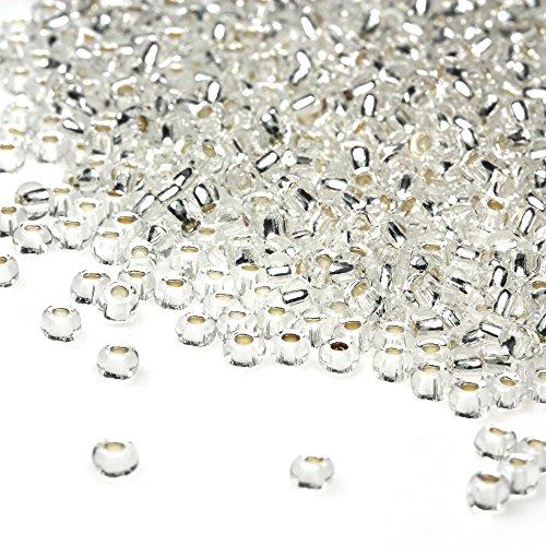 PRECIOSA Beads Unlimited Silber gefüttert Tschechische Glas Rocailles/Samen in 8/0-pack von 100 g von Preciosa