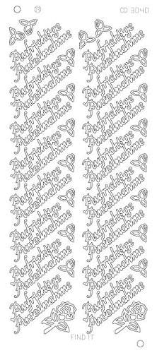 Find It Spiegel-Stickerbogen Aufrichtige Anteilnahme Platinum 100 x 230mm Silber. Silber Find It Spiegel-Stickerbogen Aufrichtige Anteilnahme Platinum 100 x 230mm Silber. Silber von Precious Marieke
