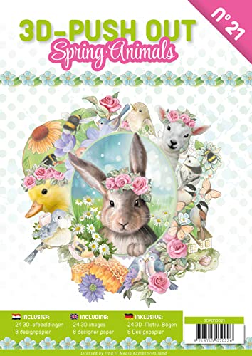 Nr. 21 Spring Animals - 3D Push Out Book Nr. 21 Spring Animals - 3D Push Out Book von Precious Marieke