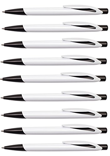 Preiswert&Gut Kugelschreiber 50 Stck im Set Kulis blauschreibend mit Druckmechanismus Schreibset Farbwahl (50 Stück Schwarz) von Preiswert&Gut