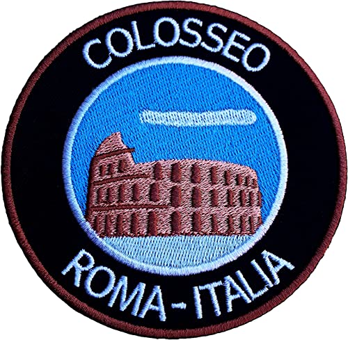 Aufnäher zum Aufbügeln, Motiv: Kolosseum Rom Italien, 8,9 cm, bestickt, Colosseo Roma Italia von Premier Patch