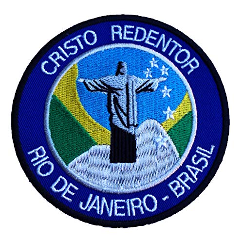 Bestickter Aufnäher zum Aufbügeln, 8,9 cm, Cristo Redentor Rio De Janeiro Brasil Trekking Applikation von Premier Patch