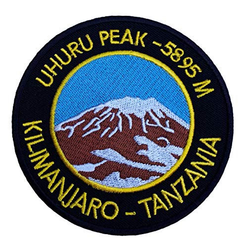 Premier Patches Aufnäher / Abzeichen vom Kilimanjaro-Berg in Tansania, Erklimmen des Uhuru-Gipfels, Souvenir, Stickerei, zum Aufbügeln, 9 cm, für Reisen, Tasche, Gepäck, Rucksack, T-Shirt, Jacke Premier Patches Aufnäher / Abzeichen vom Kilimanjaro-Berg in Tansania, Erklimmen des Uhuru-Gipfels, Souvenir, Stickerei, zum Aufbügeln, 9 cm, für Reisen, Tasche, Gepäck, Rucksack, T-Shirt, Jacke von Premier Patches