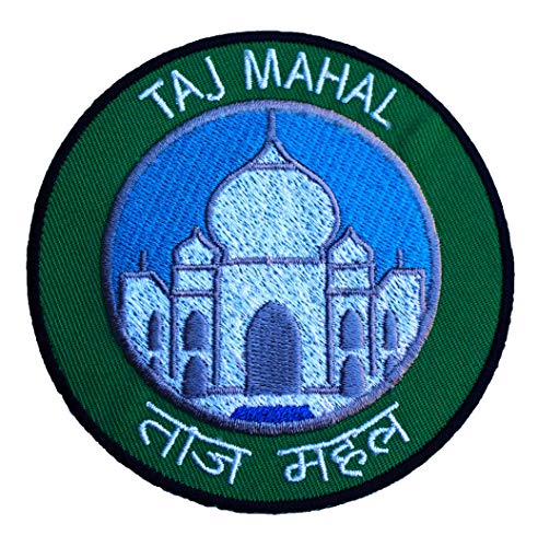 Taj Mahal Indien Patch 9 cm Embroidered Iron on Badge indischen Trek Aufnäher Reisen Souvenir DIY Tasche Rucksack T-Shirt Jacke Gepäck von Premier Patches