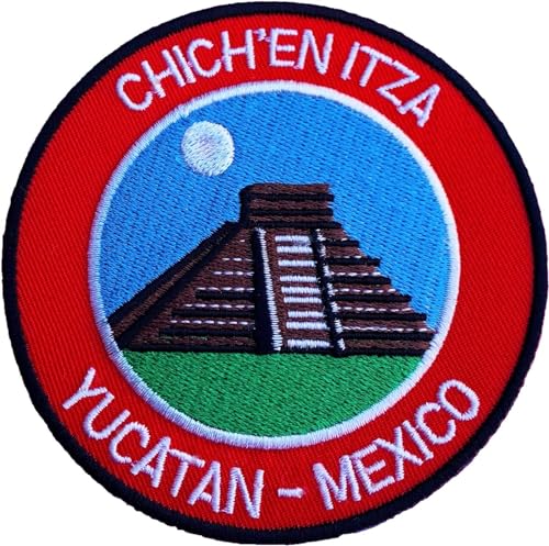Chichen Itza Yucatan Mexiko Patch Bestickt Eisen/Nähen auf Badge Trekking Aufnäher Trail Souvenir von Premier Patches