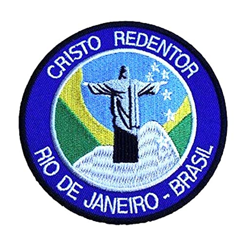 Jesus Christus, der Erlöser Patch Bestickt Eisen/Nähen auf Badge Cristo Redentor Rio de Janeiro Brasil Trekking Trail Aufnäher Souvenir von Premier Patches