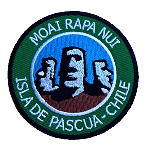 Moai Rapa Nui Osterinsel-Aufnäher, 9 cm, bestickt, zum Aufbügeln, riesige Köpfe, Chile, Trekking-Applikation, Reise, Trek, Souvenir, DIY, Tasche, Rucksack, T-Shirt, Jacke, Gepäck Moai Rapa Nui Osterinsel-Aufnäher, 9 cm, bestickt, zum Aufbügeln, riesige Köpfe, Chile, Trekking-Applikation, Reise, Trek, Souvenir, DIY, Tasche, Rucksack, T-Shirt, Jacke, Gepäck von Premier Patches