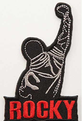 Rocky Balboa Patch 7 cm Embroidered Iron on Badge Italian Stallion Kostüm Aufnäher Motiv Apollo Creed Ivan Drago DIY Tasche hat T-Shirt von Premier Patches