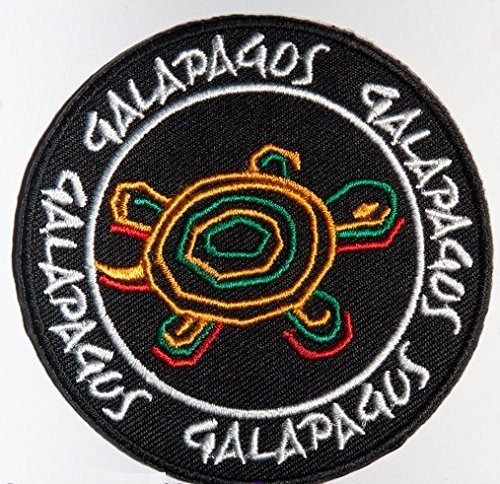 Schildkröten-Aufnäher mit bestickter Aufschrift Galapagos Islands, zum Aufbügeln oder Aufnähen, tolles Reise-Souvenir, für Tasche / Rucksack / T-Shirt / Jacke / Gepäck Schildkröten-Aufnäher mit bestickter Aufschrift Galapagos Islands, zum Aufbügeln oder Aufnähen, tolles Reise-Souvenir, für Tasche / Rucksack / T-Shirt / Jacke / Gepäck von Premier Patches