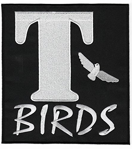 T-Birds Aufnäher XL, 20 cm bestickter Aufnäher zum Aufbügeln für ein Grease-Kostüm, 1950er Cosplay-Zubehör T-Birds Aufnäher XL, 20 cm bestickter Aufnäher zum Aufbügeln für ein Grease-Kostüm, 1950er Cosplay-Zubehör von SUNATORIA