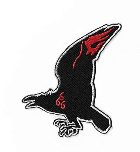The Omen Crow Logo Patch bestickt zum Aufbügeln/Aufnähen Abzeichen Horror Movie 666 Damien Thorn Serie 2 3 Applique Souvenir The Omen Crow Logo Patch bestickt zum Aufbügeln/Aufnähen Abzeichen Horror Movie 666 Damien Thorn Serie 2 3 Applique Souvenir von Premier Patches