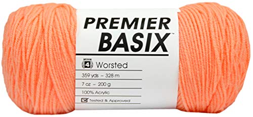 Premier Yarns 625208 1115-06 Garn Basix Coral, Acryl, Koralle, Einheitsgröße, 328 Meter von Premier Yarns