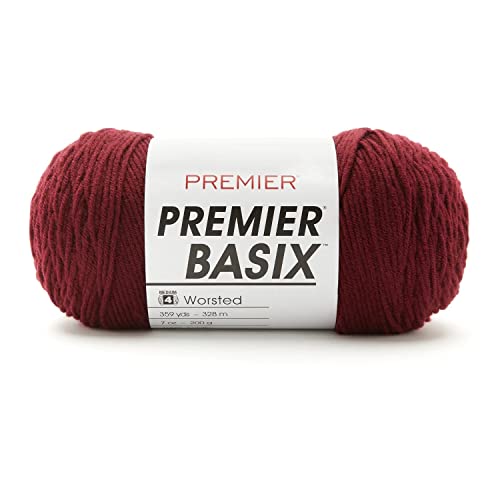 Premier Yarns 625216 1115-14 Garn Basix Burgundy, burgunderfarben, Einheitsgröße, 328 Meter von Premier Yarns