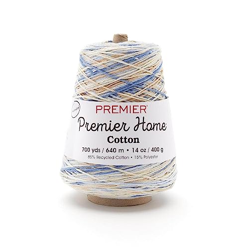 Premier Yarns Home Cotton Yarn Multi Cone Rustic Blue, Paper, Multicoloured, 0.1 x 0.1 x 0.1 cm von Premier Yarns