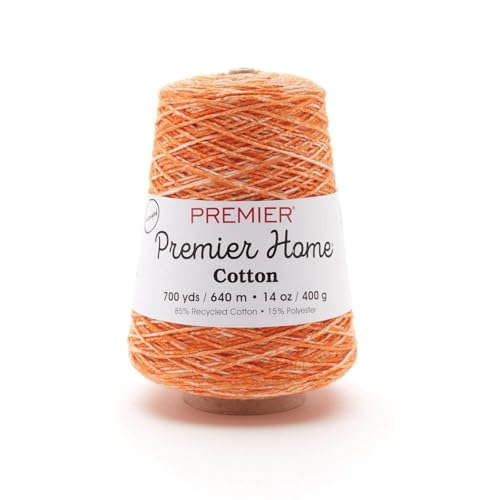 Premier Yarns Home Cotton Yarn Multi Cone Tangerine Splash, Paper, Multicoloured von Premier Yarns