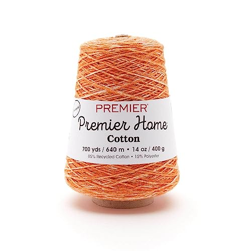 Premier Yarns Home Cotton Yarn Multi Cone Tangerine Splash, Paper, Multicoloured von Premier Yarns
