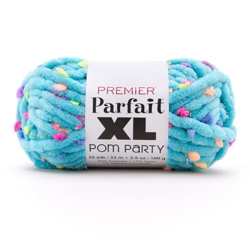 Premier Yarns Parfait XL Pom Party, Jumbo-Gewicht, Chenille-Garn, Farbe 2165-06 Electric Blue Premier Yarns Parfait XL Pom Party, Jumbo-Gewicht, Chenille-Garn, Farbe 2165-06 Electric Blue von Premier Yarns