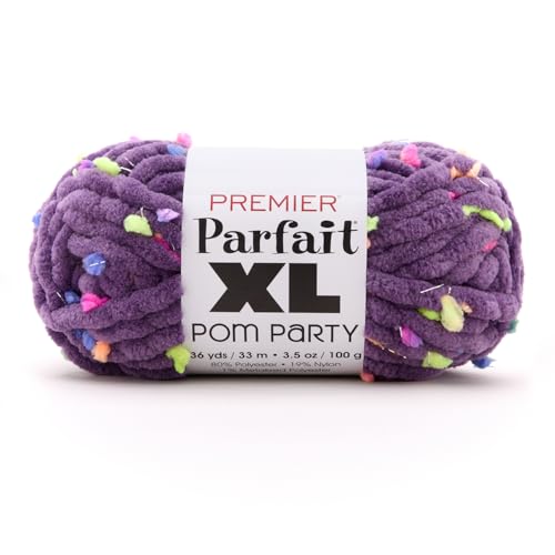 Premier Yarns Parfait XL Pom Party, Jumbo-Gewicht, Chenille-Garn, Farbe 2165-07 Ultraviolett Premier Yarns Parfait XL Pom Party, Jumbo-Gewicht, Chenille-Garn, Farbe 2165-07 Ultraviolett von Premier Yarns