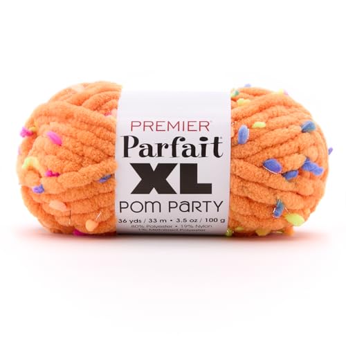 Premier Yarns Parfait XL Pom Party, Jumbo-Gewicht, Chenille-Garn, Farbe 2165-08 Citrus Burst Premier Yarns Parfait XL Pom Party, Jumbo-Gewicht, Chenille-Garn, Farbe 2165-08 Citrus Burst von Premier Yarns
