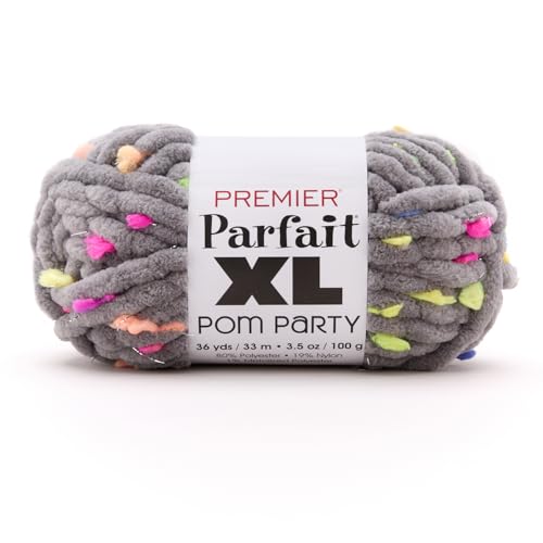 Premier Yarns Parfait XL Pom Party, Jumbo-Gewicht, Chenille-Garn, Farbe 2165-09 Discoball Premier Yarns Parfait XL Pom Party, Jumbo-Gewicht, Chenille-Garn, Farbe 2165-09 Discoball von Premier Yarns