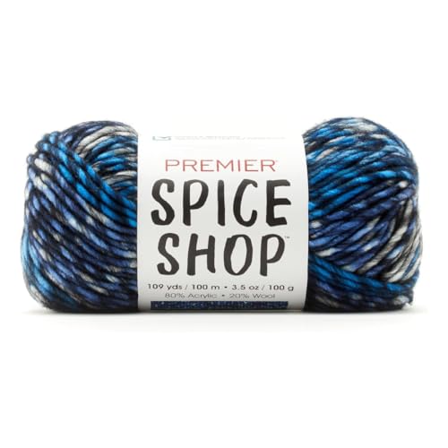 Premier Yarns Spice Shop, Super Bulky Garn zum Häkeln und Stricken, aus 80% Acryl und 20% Wolle, weiches Garn, Wacholderbeere, 109 m von Premier Yarns