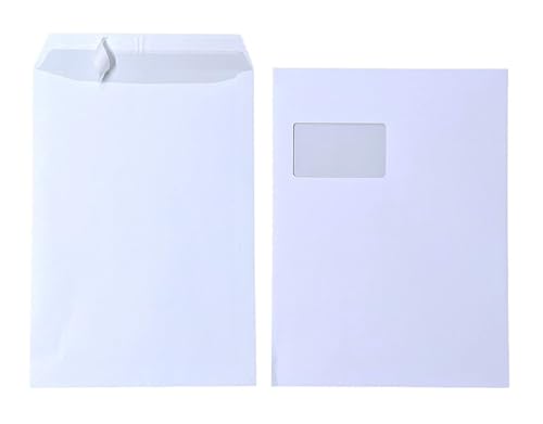 50x Premingo Versandtaschen C4 A4 mit Fenster, selbstklebend mit Abziehstreifen, mit grauen Innendruck, 90 g/qm, Maße 229 x 324 mm Umschläge Kuvert 50x Premingo Versandtaschen C4 A4 mit Fenster, selbstklebend mit Abziehstreifen, mit grauen Innendruck, 90 g/qm, Maße 229 x 324 mm Umschläge Kuvert von Premingo