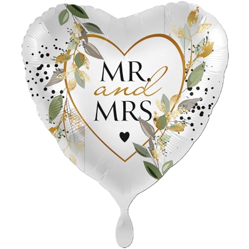 ABC Folienballon XXL "Mr. and Mrs." Herz Ø71cm ABC Folienballon XXL "Mr. and Mrs." Herz Ø71cm von Premioloon