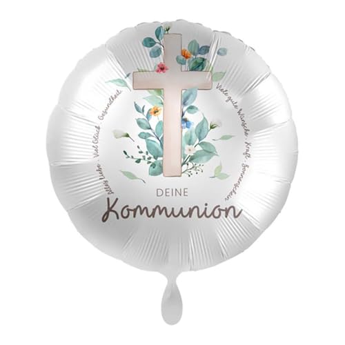 ABC18 Folienballon "Deine Kommunion" Rund Ø43cm von Premioloon