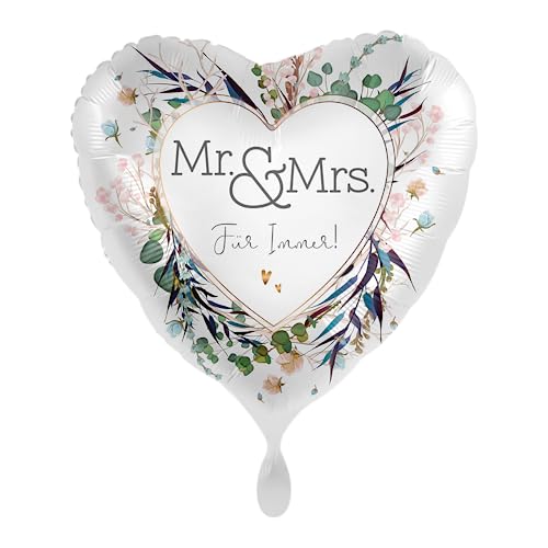 ABC18 Folienballon "Mr. & Mrs. Für Immer!" Herz Ø43cm ABC18 Folienballon "Mr. & Mrs. Für Immer!" Herz Ø43cm von Premioloon