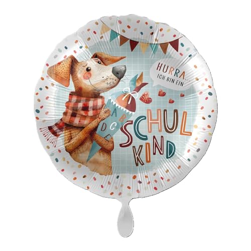 ABC18 Folienballon "Schulkind Hund" Rund Ø43cm von Premioloon