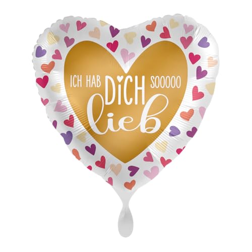 ABC18 Herz Folienballon "Ich hab dich sooo lieb" | Ø43cm ABC18 Herz Folienballon "Ich hab dich sooo lieb" | Ø43cm von Premioloon