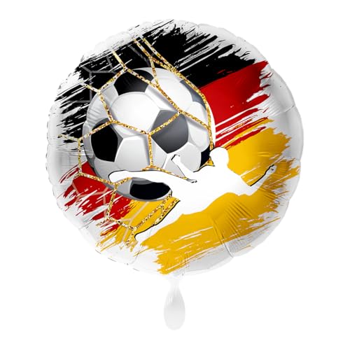 Folienballon * FUSSBALL DEUTSCHLAND * als Deko oder Geschenk zu Geburtstag und Party | 43cm, für Helium und Luft | Fußball Soccer WM EM Ballon Luftballon Folienballon * FUSSBALL DEUTSCHLAND * als Deko oder Geschenk zu Geburtstag und Party | 43cm, für Helium und Luft | Fußball Soccer WM EM Ballon Luftballon von Premioloon