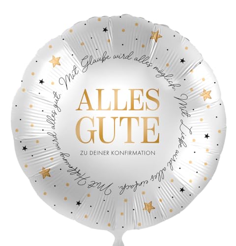 Folienballon Alles Gute zu Deiner Konfirmation Sterne, ca. 43 cm - 81174 Folienballon Alles Gute zu Deiner Konfirmation Sterne, ca. 43 cm - 81174 von Premioloon