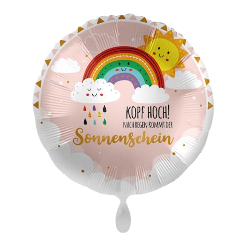 Folienballon rund - Kopf Hoch Sonnenschein premioloon 43cm/17inch von Premioloon