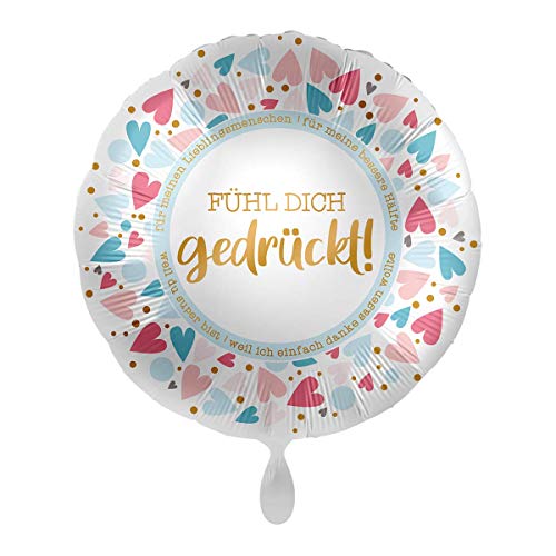 Premioloon | 1 Dekoballon, Fühl Dich gedrückt, Helium geeignet - Ø 43cm Premioloon | 1 Dekoballon, Fühl Dich gedrückt, Helium geeignet - Ø 43cm von Premioloon
