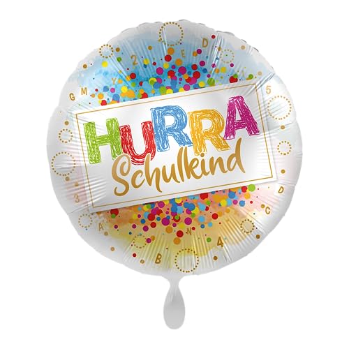 Premioloon Folienballon Ballon Hurra Schulkind rund Premioloon Folienballon Ballon Hurra Schulkind rund von Premioloon
