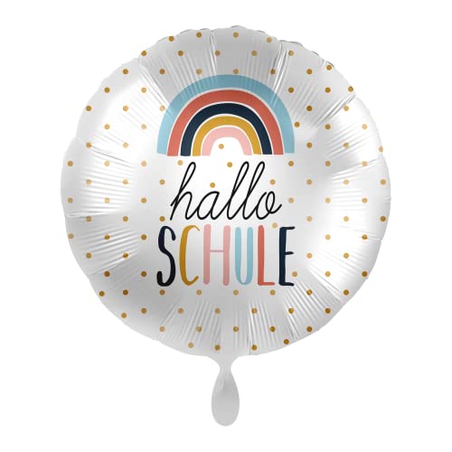 Premioloon Folienballon Hallo Schule mit Regenbogen Party Deko Schulbeginn Schulstart, 70509K Premioloon Folienballon Hallo Schule mit Regenbogen Party Deko Schulbeginn Schulstart, 70509K von Premioloon