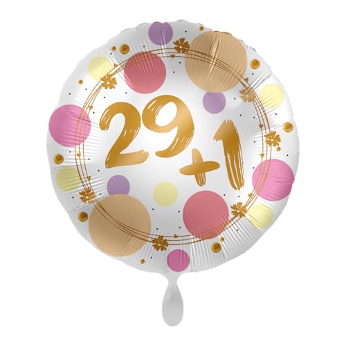 Shiny Dots 29+1-30. Geburtstag Ballon Folienballon 43cm von Premioloon