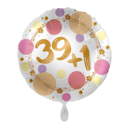Shiny Dots 39+1-40. Geburtstag Ballon Folienballon 43cm Shiny Dots 39+1-40. Geburtstag Ballon Folienballon 43cm von Premioloon