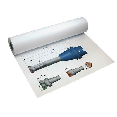 InkJet-Plotterpapier auf Rollen Premium InkJet matt, 180 g/qm, 91,4 cm breit, 30,0 m lang von Premium Hausmarke